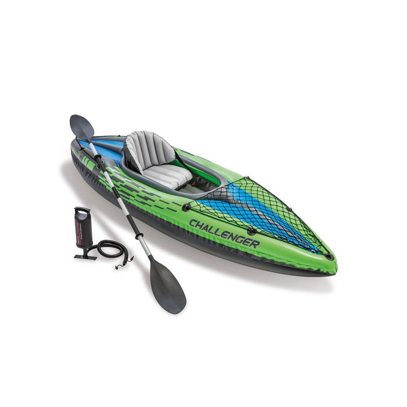 set kayak gonfiable intex 68305np challenger k1 274x 76cm/100kg verde