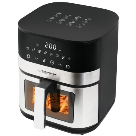 friggitrice ad aria esperanza pesce alla griglia 5l nero [hkespfr00eka003]
