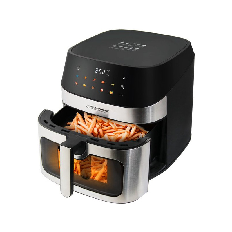friggitrice ad aria esperanza patate forno 8l nero [hkespfr00eka005]