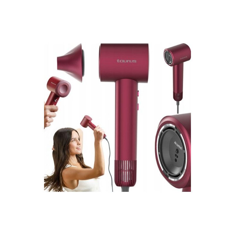 asciugacapelli taurus digital force ai con ionizzazione 2400w marrone