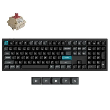 tastiera keychron q6 ultra 8k knob full red rgb meccanica wireless