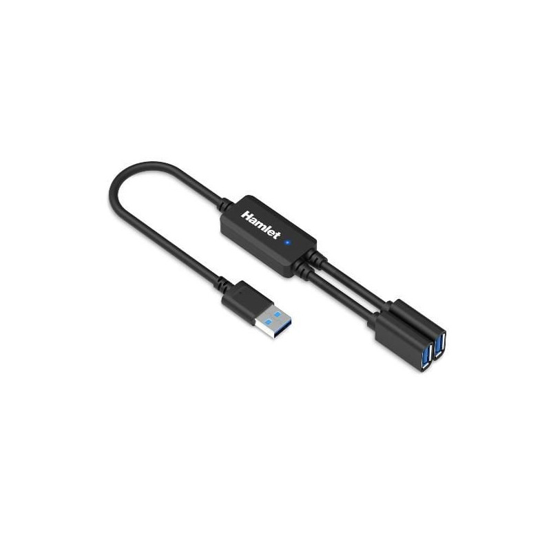 hub usb hamlet xhub-02ua-5gy usb 3.0 con cavo y 30cm da usb-a