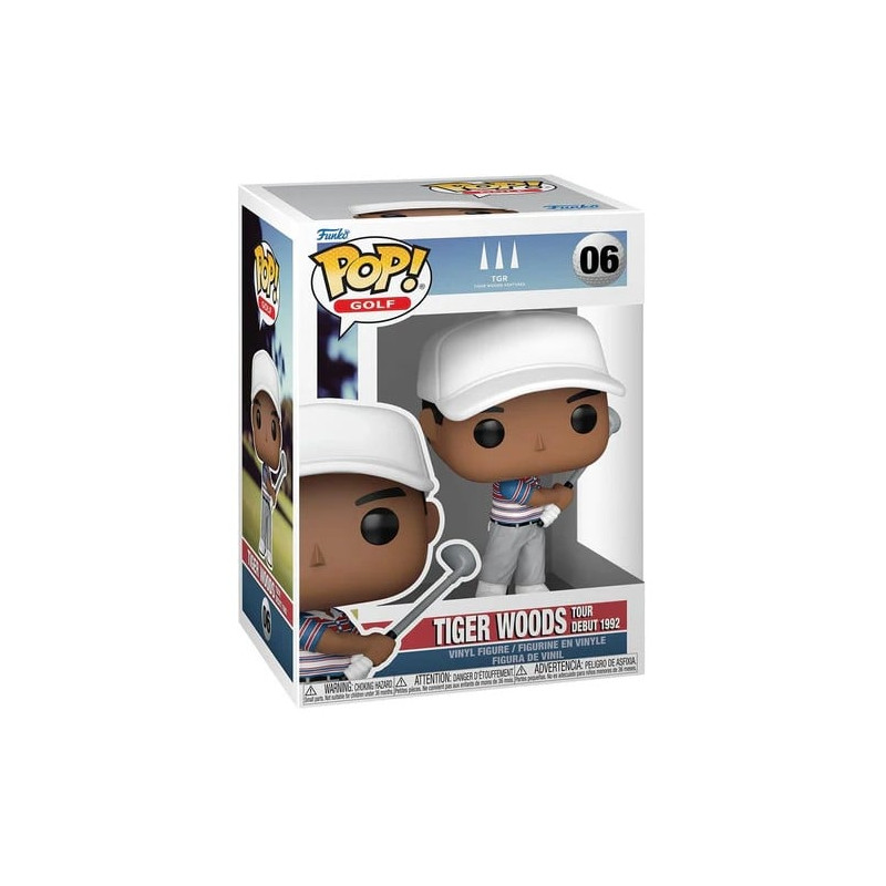 figurina funko pop golf tiger woods tour debut 1992 10.2cm multicolore