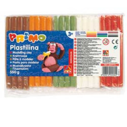 Pasta da modellare plastilina - panetto da 10 colori - 55g