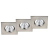 faretto da incasso a led trio zagros sms 5.5w 3000k 345lm acciaio
