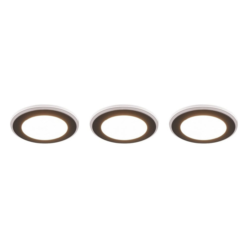 faretto da incasso a led trio argus 4w 350lm 3000k nero opaco [653610332]