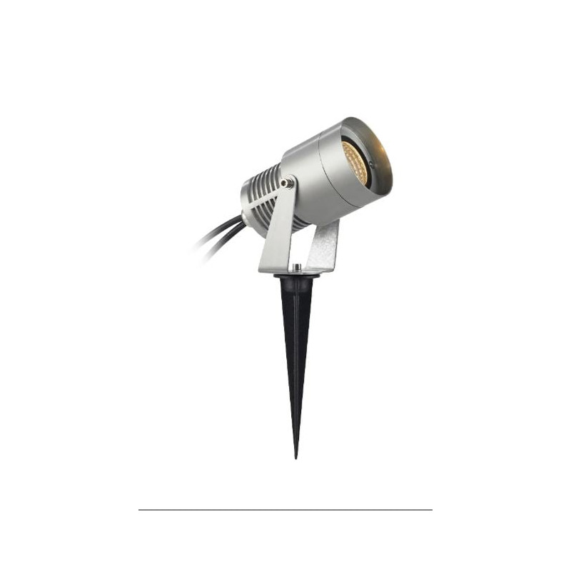 faretto markslojd garden24 led 3w ip44 3000k classe e argento [107713]