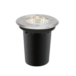 faretto esterno garden24 led 6.2w ip44 3000k classe f acciaio e nero