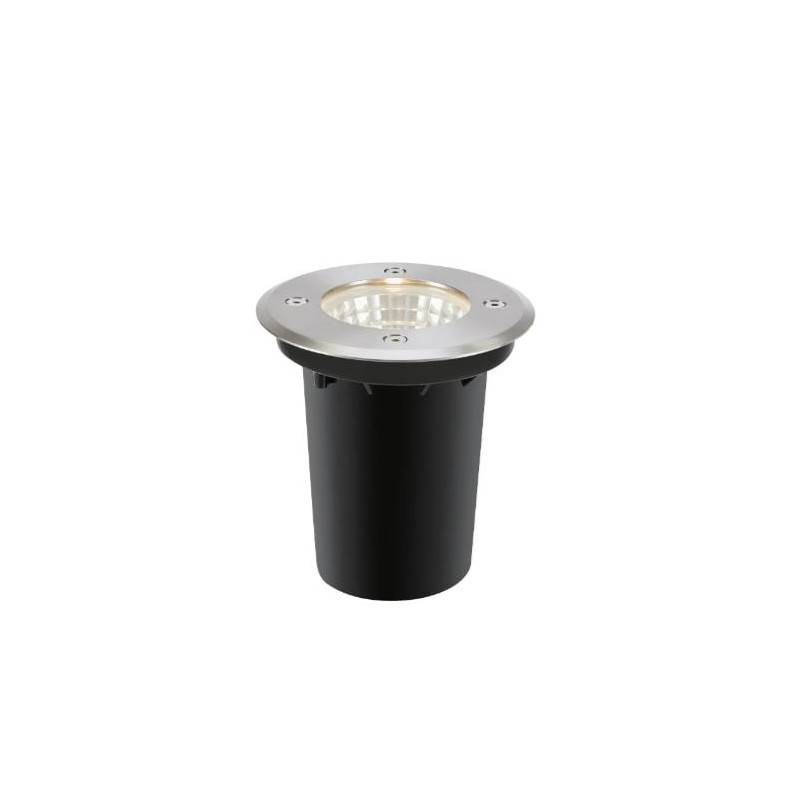 faretto esterno garden24 led 9w ip44 3000k classe f acciaio e nero