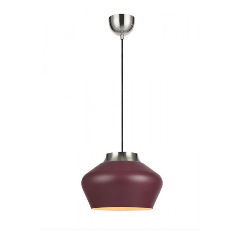 lampada a sospensione a led markslojd kom e27 ip20 60w 230v bordeaux/acciaio