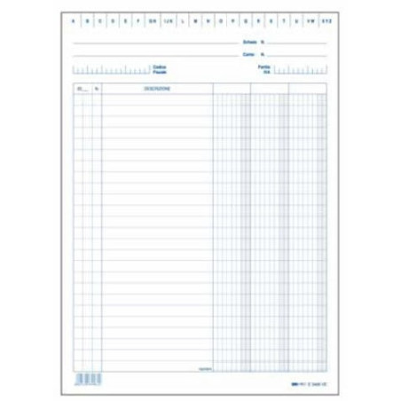 100 schede 3 colonne verticale 24x17cm e3406 edipro [e3406bl]