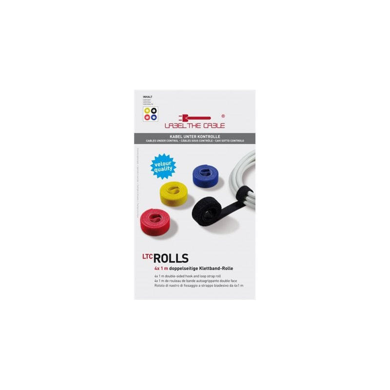 rotolo fascetta fermacavi velcro ltc pro roll 25m giallo [pro1240]
