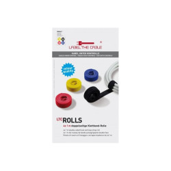 rotolo fascetta fermacavi velcro ltc pro roll 25m nero [pro1210]