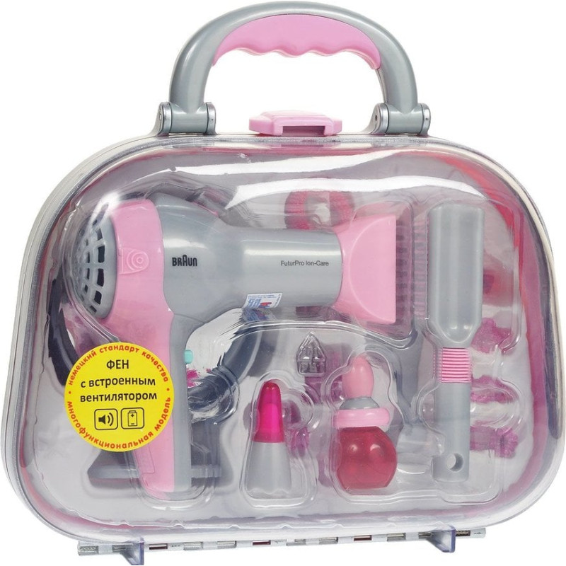 valigia parrucchiere theo klein con ascugacapelli grigio [5862]