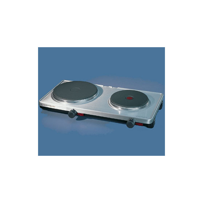 fornello elettrico rommelsbacher 2fornelli nero/acciaio inossidabile