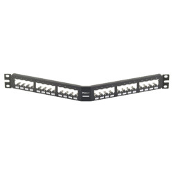 pannello passacavi panduit 1u 24 rj45s nero [cpa24bly]