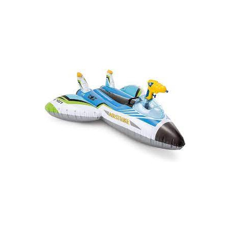 aereo gonfiabile intex cavalcabile con pistola 117 cm vinile blu