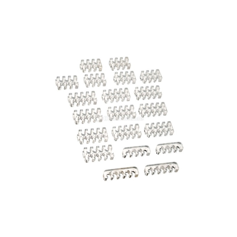 set pettini per cavi silverstone sst-pp09 trasparente [sst-pp09]