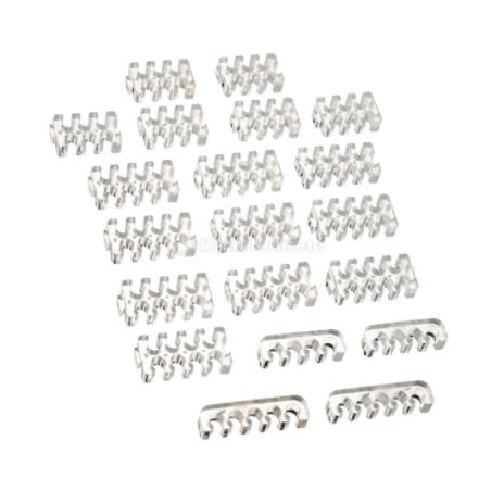 set pettini per cavi silverstone sst-pp09 trasparente [sst-pp09]