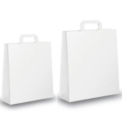 Scatola 350 shoppers 22x10x29cm bianco neutro piattina [001673]