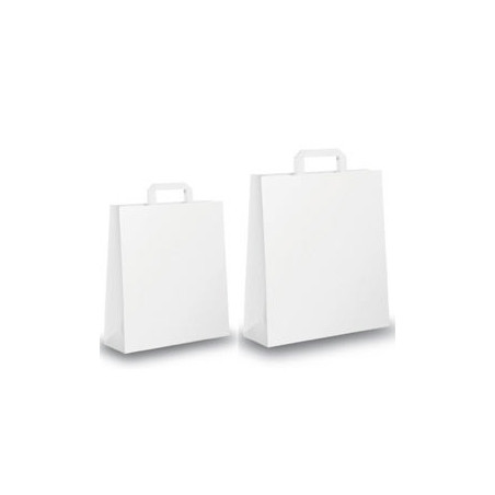 Scatola 350 shoppers 22x10x29cm bianco neutro piattina [001673]