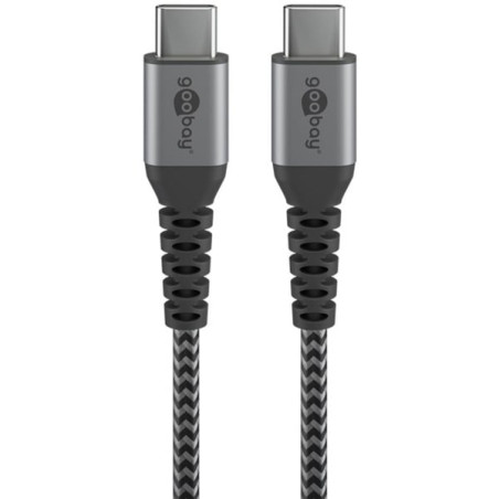 cavo usb goobay tipo-c m/m 0.5m grigio/nero [49301]
