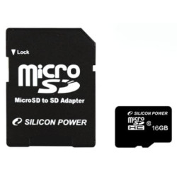 16gb scheda microsd silicon power classe 10 [sp016gbsth010v10-sp]