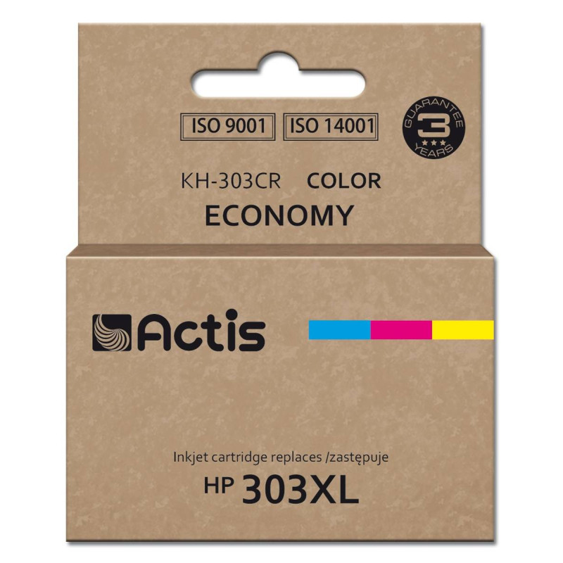 cartuccia actis kh-303cr per hp 18ml 415 pagine ciano magenta