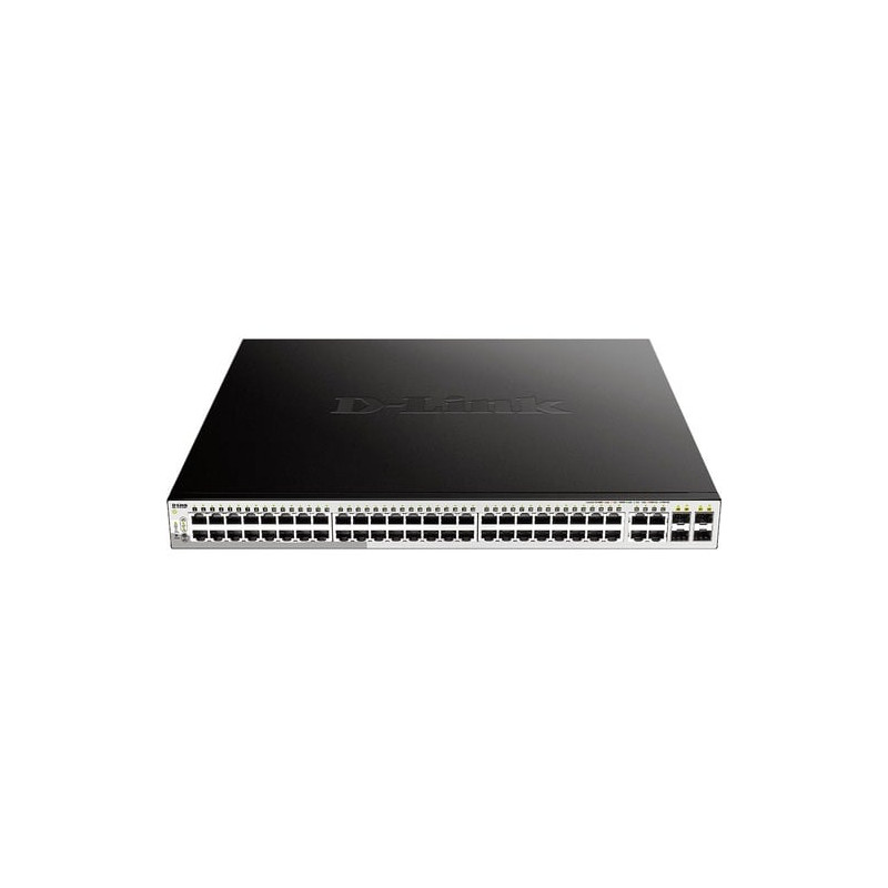 switch d-link 52 porte 48x10/100/1000/4xsfp poe nero [dgs-1210-52mp/e]