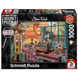 puzzle schmidt 59654 steve read laboratorio di cucito 1000pz multicolore