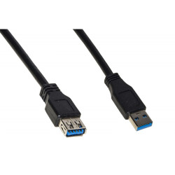 cavo di prolunga link usb 3.0 a-a 0.5m m/f nero