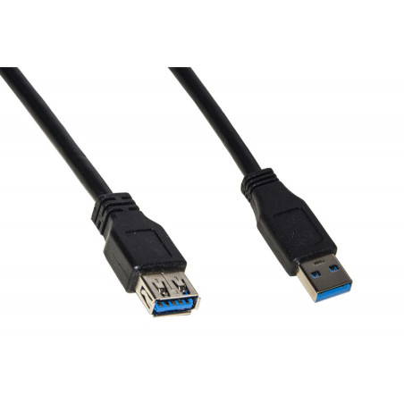 cavo di prolunga link usb 3.0 a-a 0.5m m/f nero