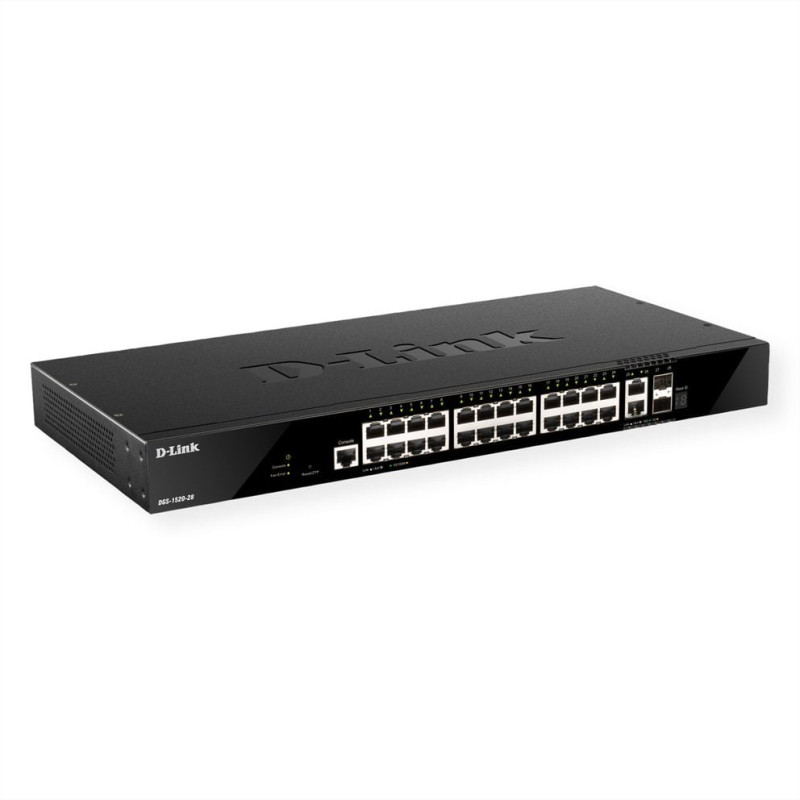 switch d-link 24xgbe 2x10gbe 2xsfp+ nero [dgs-1520-28/e]