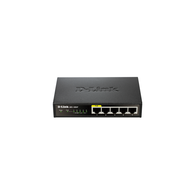 Switch d-link 10/100 mbit/s ethernet poe 5porte [des-1005p]