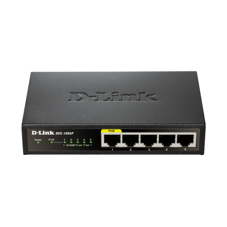Switch d-link 10/100 mbit/s ethernet poe 5porte [des-1005p]