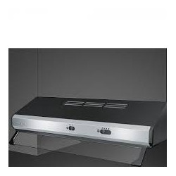 cappa da incasso smeg con frontalino a vista classe c nero/acciaio