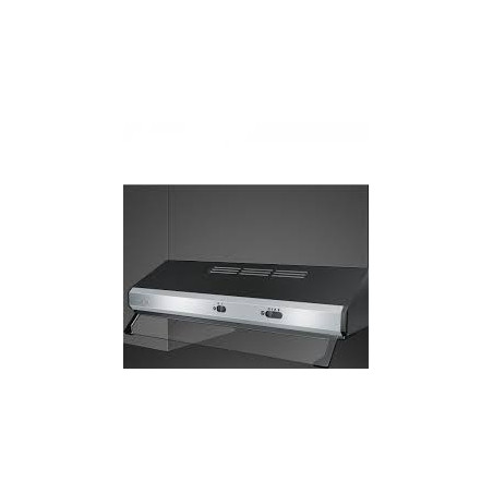 cappa da incasso smeg con frontalino a vista classe c nero/acciaio