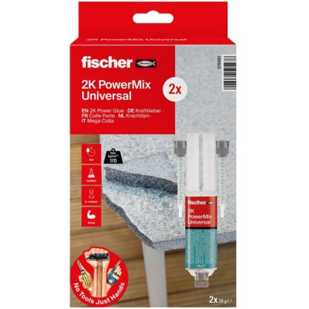 colla di montaggio fischer con il miscelatore 25ml trasparente [570403]