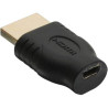 Inline adattatore hdmi 19pin type-a maschio a hdmi micro type-d