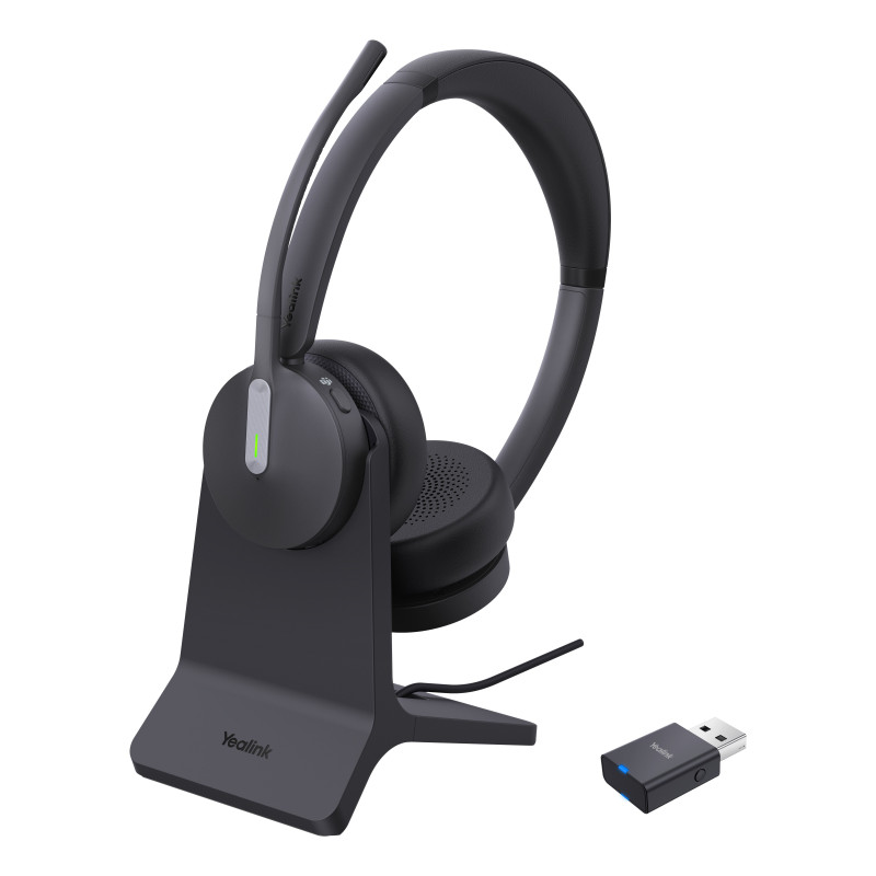 cuffia yealink wh64 hybird dual wireless/bluetooth per ufficio con