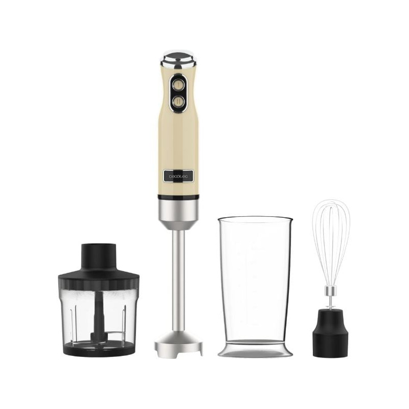 frullatore a immersione cecotec power retroyellow 1200max cream 1200w