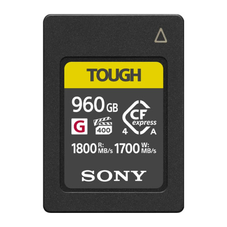 960gb scheda di memoria sony cfexpress tipo a nero giallo [ceag960t]