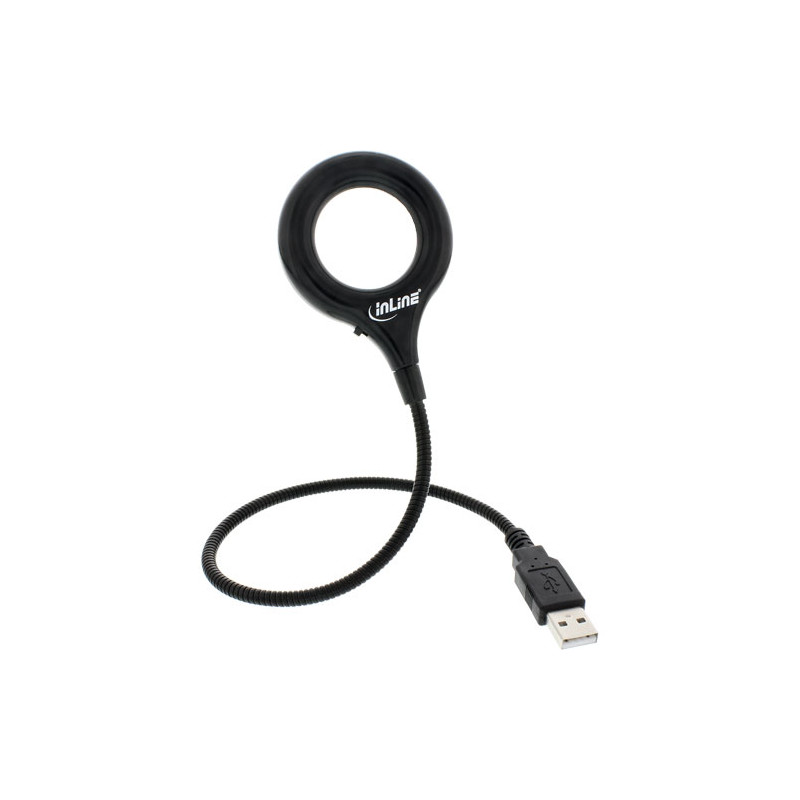 Lampada notebook inline 18 led usb stelo flessibile /funzione lente
