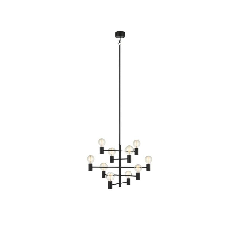 lampada da soffitto markslojd paris 10xe27 60w ip20 nero [107187]