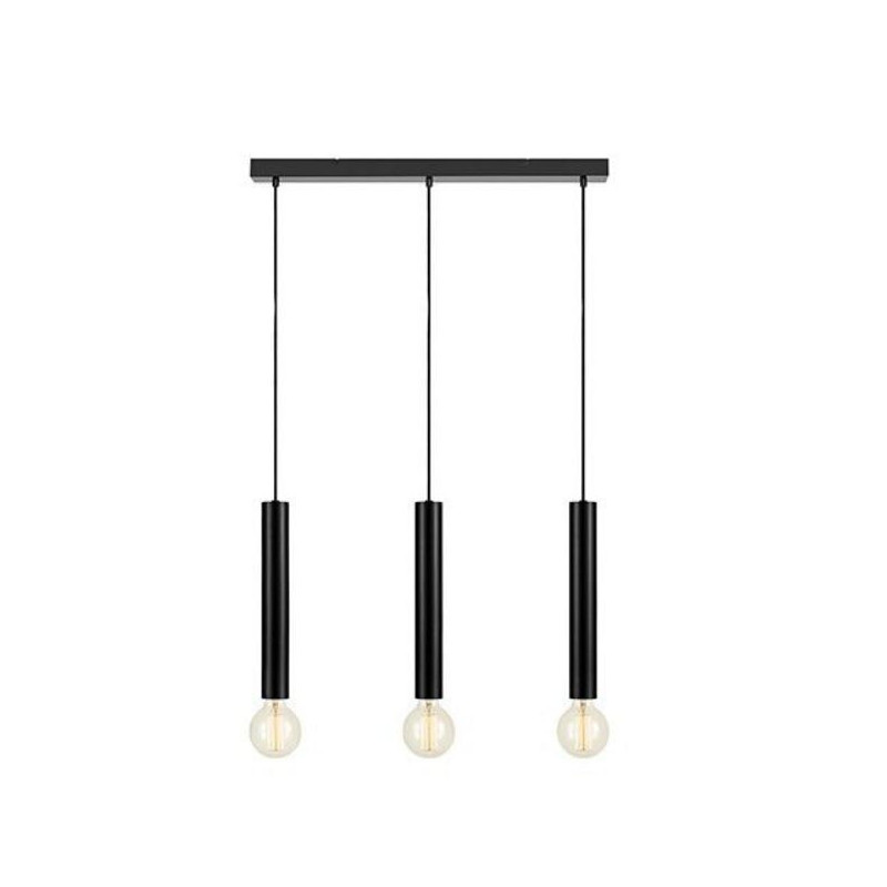 lampada a sospensione sencillo e27 ip20 40w 230v 3 luci nera [108262]