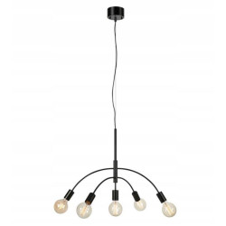 lampadario a led markslojd cygnus 5 e27 ip20 40w 230v nero [108286]