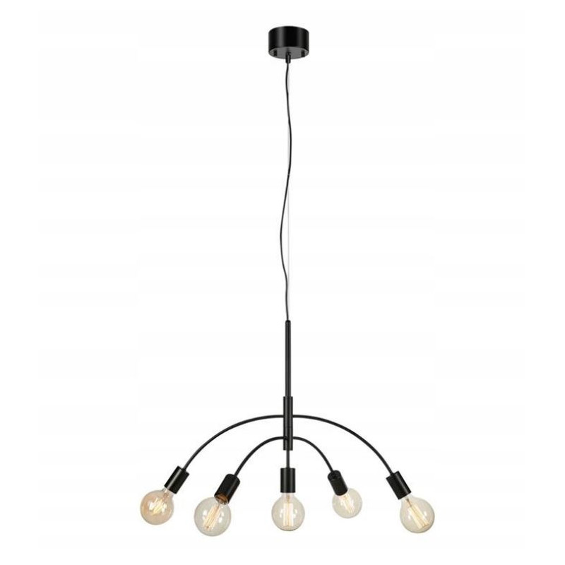 lampadario a led markslojd cygnus 5 e27 ip20 40w 230v nero [108286]