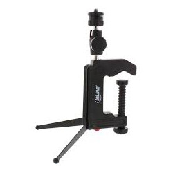 Mini treppiede inline con morsetto 19cm nero [48009]