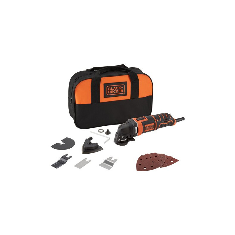 utensile multifunzione oscillante black&decker mt300sa2qs 300w