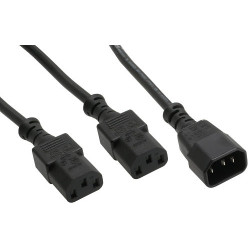 Inline cavo prolunga alimentazione elettrica 2x presa vde c13 a spina